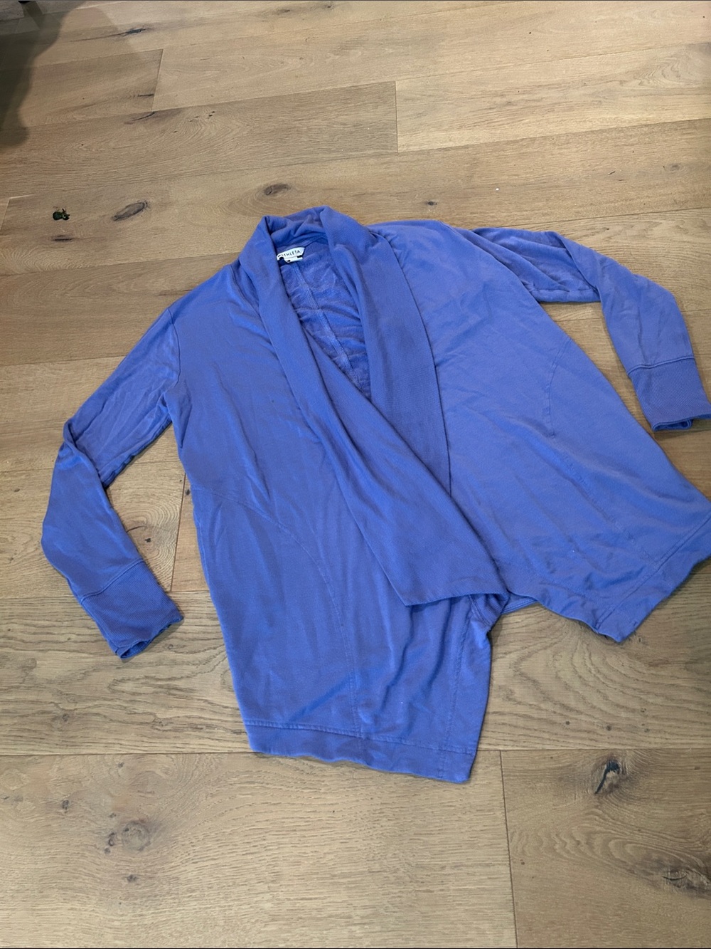 Athleta Periwinkle Open-Front Shawl Collar Cardigan